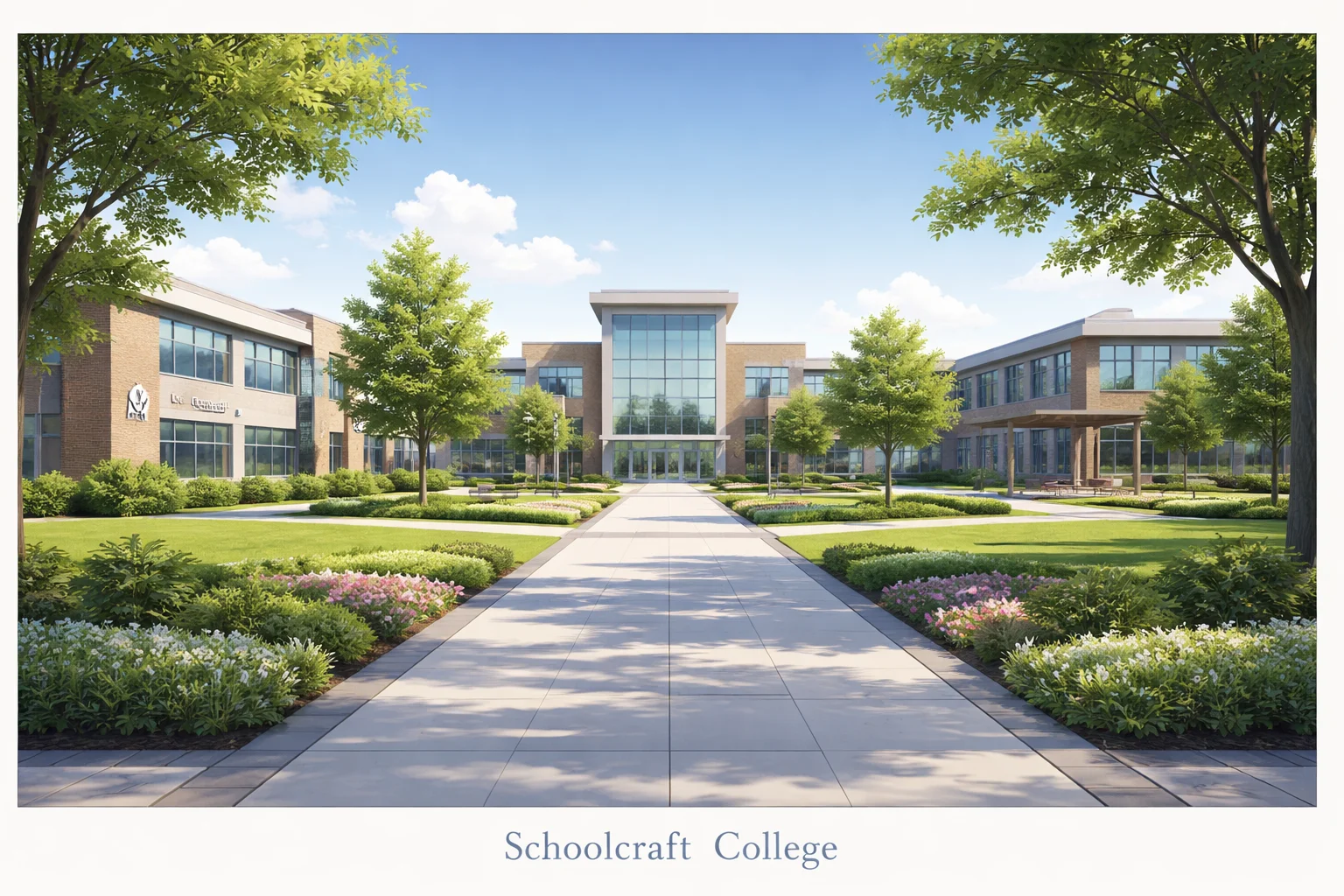 Simple and professional landscape of Liam Cardenas Schoolcraft College showing campus buildings and greenery, clear and easy-to-understand layout.
Liam Cardenas Schoolcraft College