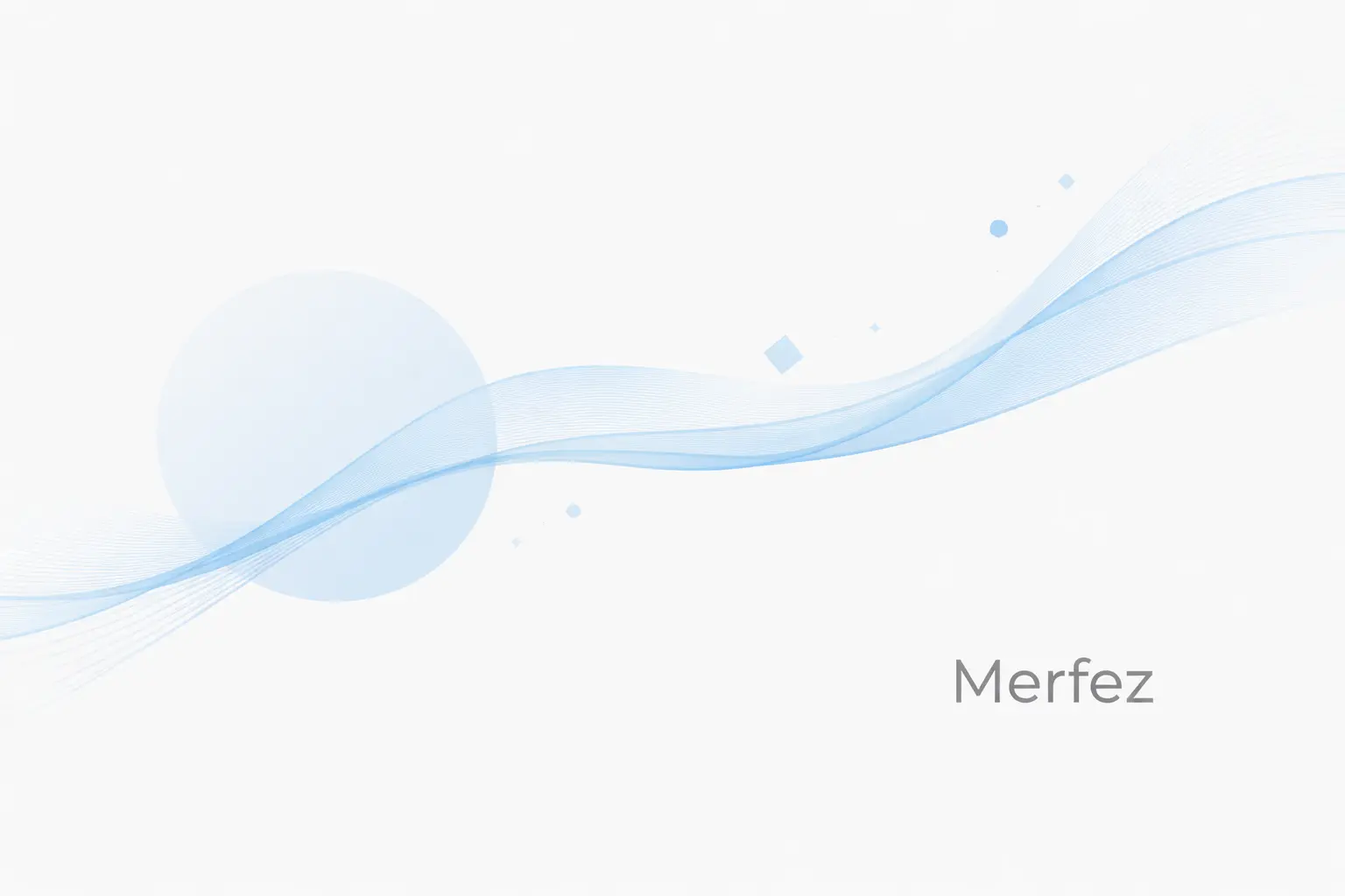 Abstract minimal design representing Merfez concept with smooth lines and simple shapes showing clarity and focus