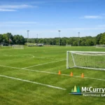 McCurry Park Fayetteville GA Soccer fields showing well-maintained pitches and organized layout for community soccer leagues.